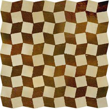Mosaic House Moroccan tile Zak 19-11 Brown Beige  zellige, mosaic, zellij, field, pattern, glaze, playful, simple 